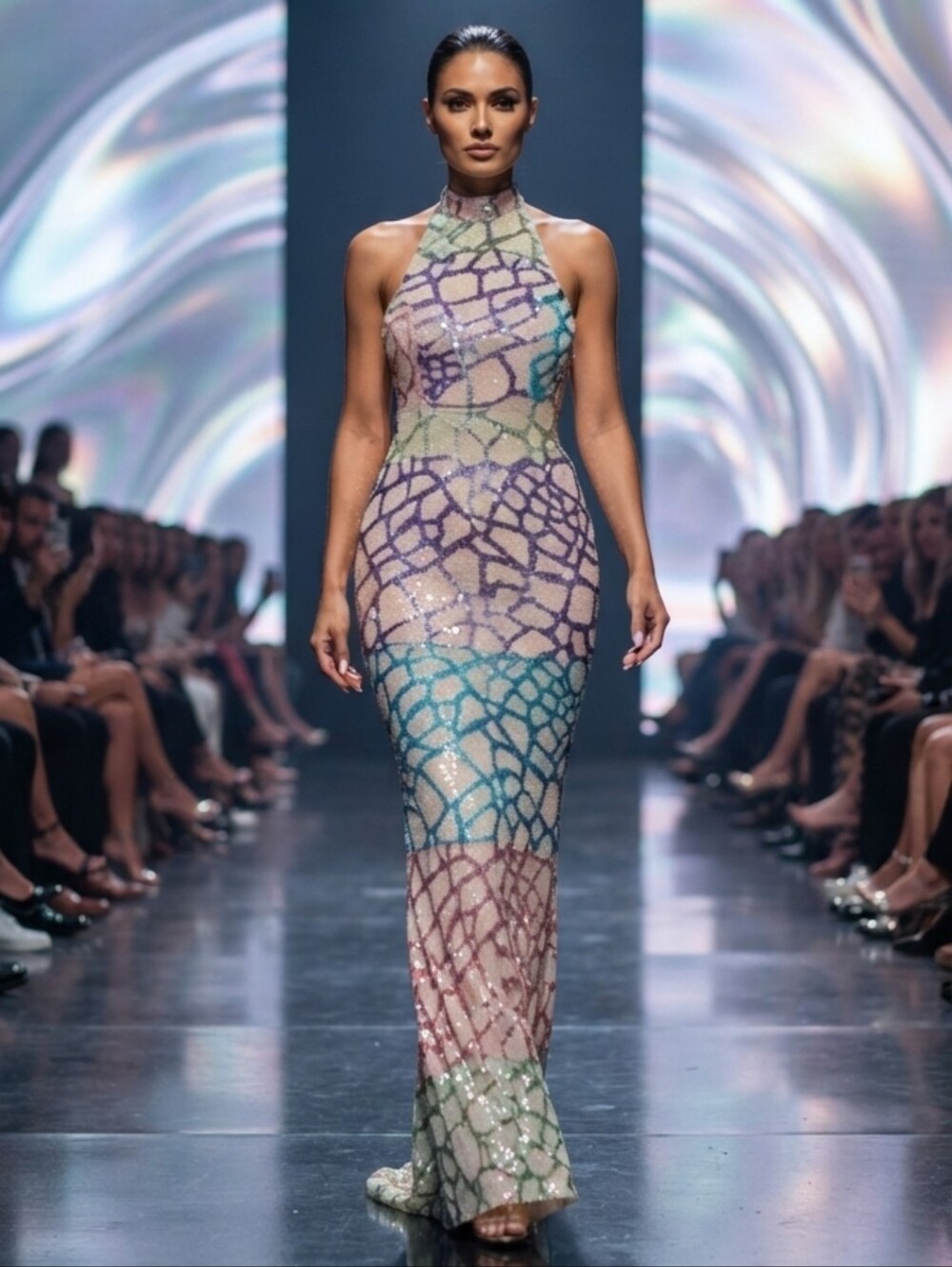 PREMIUM BRAND AND QUALITY GEOMETRIC SEQUINED BODYCON…